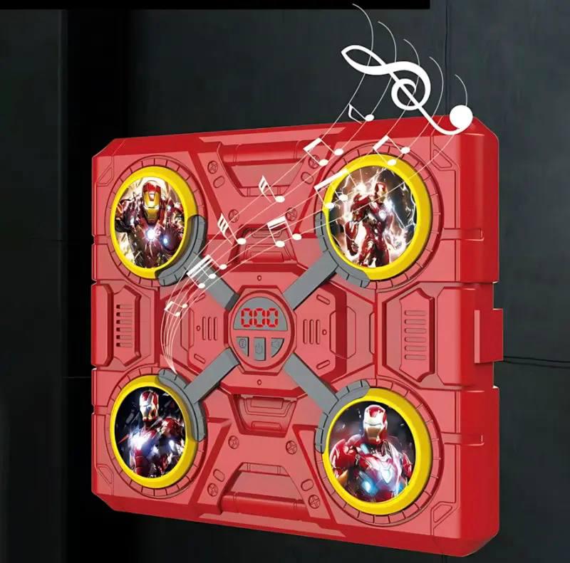 Детский музыкальный тренажер для бокса Iron Man настенный с Bluetooth и LED-подсветкой Красный (89fb7071) - фото 3 Детский музыкальный тренажер для бокса Iron Man настенный с Bluetooth и LED-подсветкой Красный (89fb7071) - фото 3