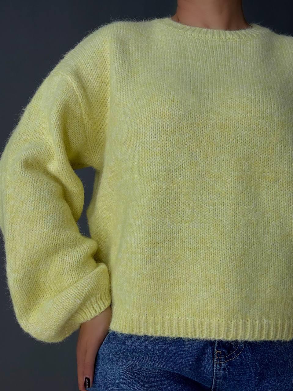 Светр жіночий Fancy Matinee 6119 меланж OS Жовтий (4934) - фото 5