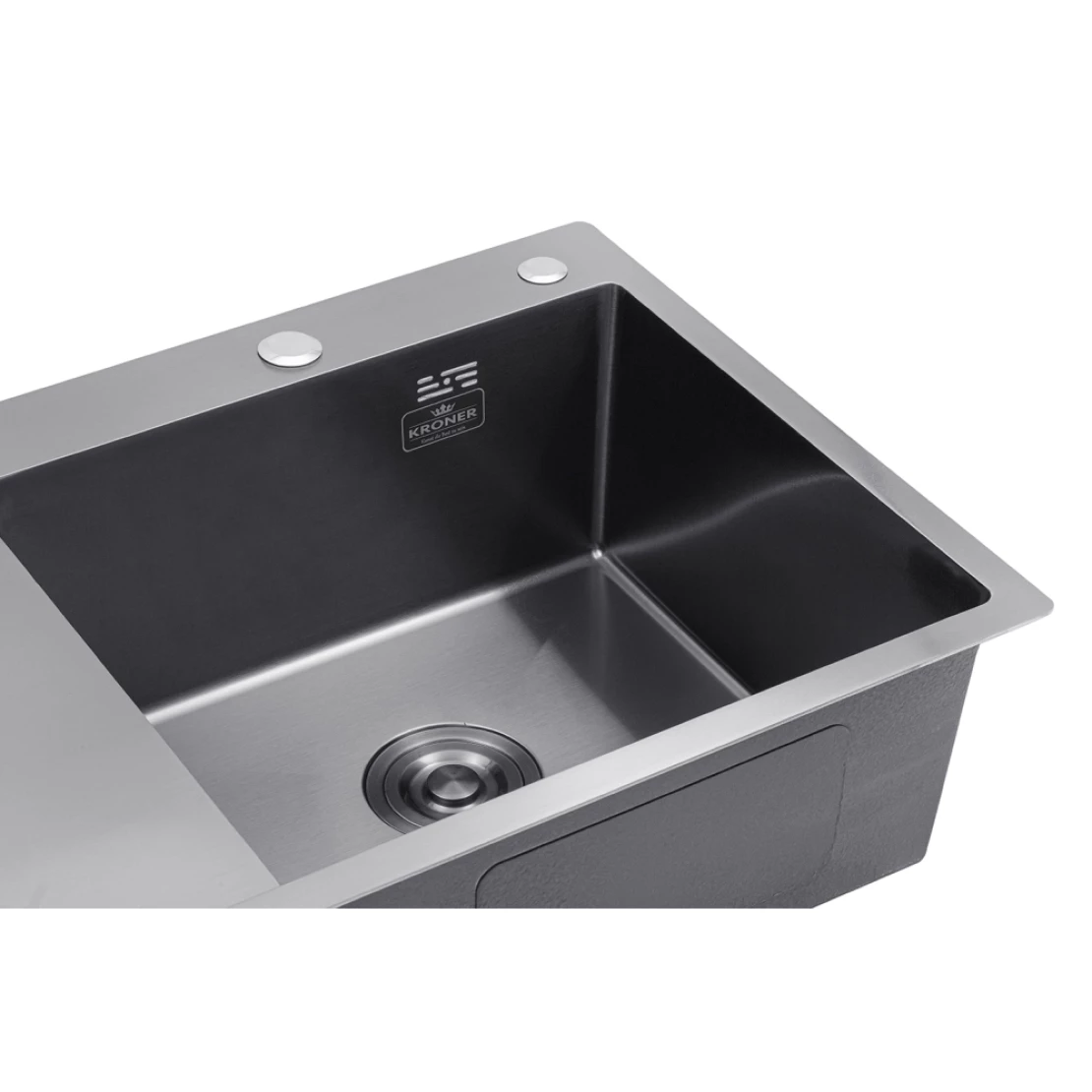 Мийка для кухні Kroner KRP Schwarze 7849RHM PVD 3/1 мм (CV025279) - фото 5