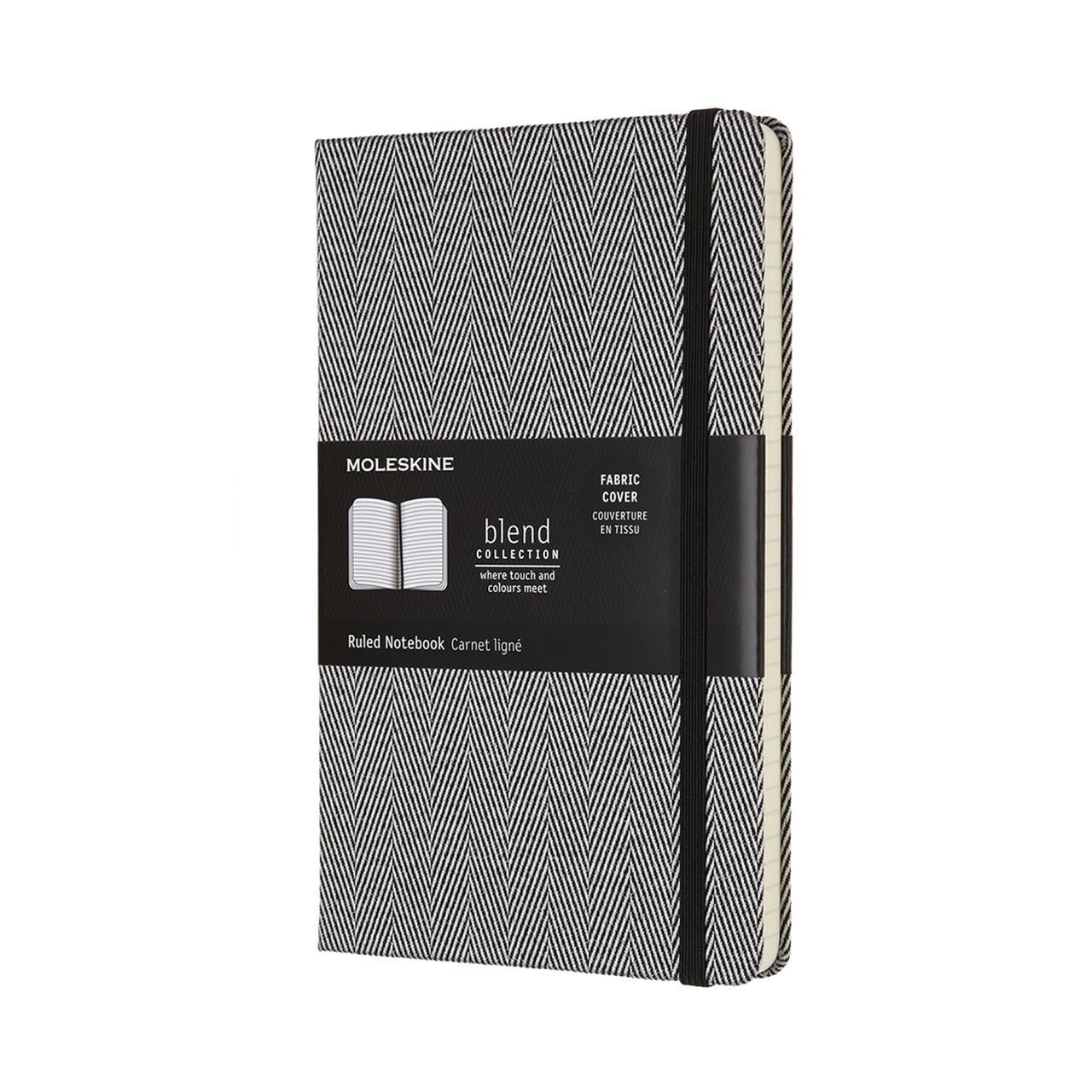 Блокнот Moleskine Limited Blend 17 средний 240 страниц в линейку в тканевой обложке 13х21 см Черный