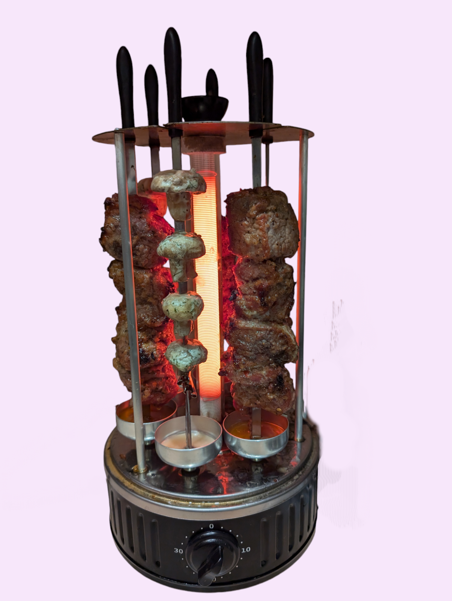 Электрошашлычница Помічниця на 6 шампуров со стеклянной колбой - фото 3 Электрошашлычница Помічниця на 6 шампуров со стеклянной колбой - фото 3