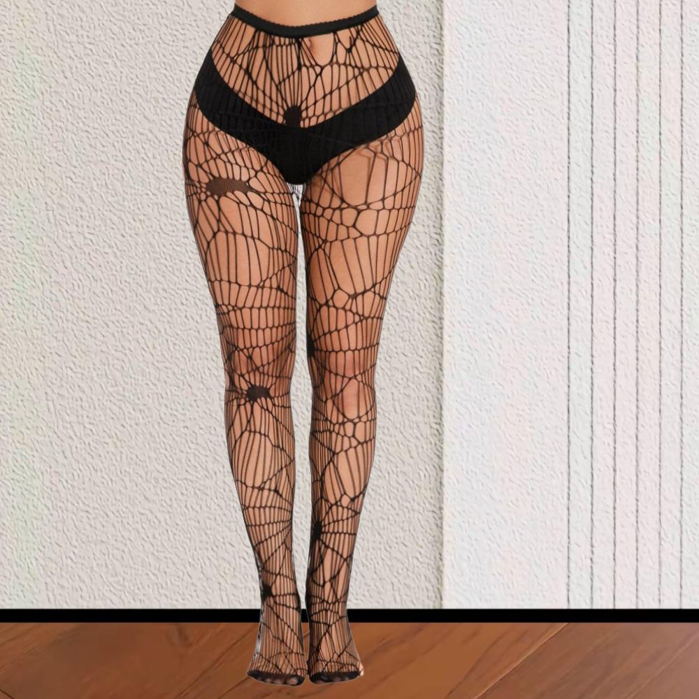 Колготки для женщин с паутиной в сеточку One size Черный (К9802) - фото 5 Колготки для женщин с паутиной в сеточку One size Черный (К9802) - фото 5