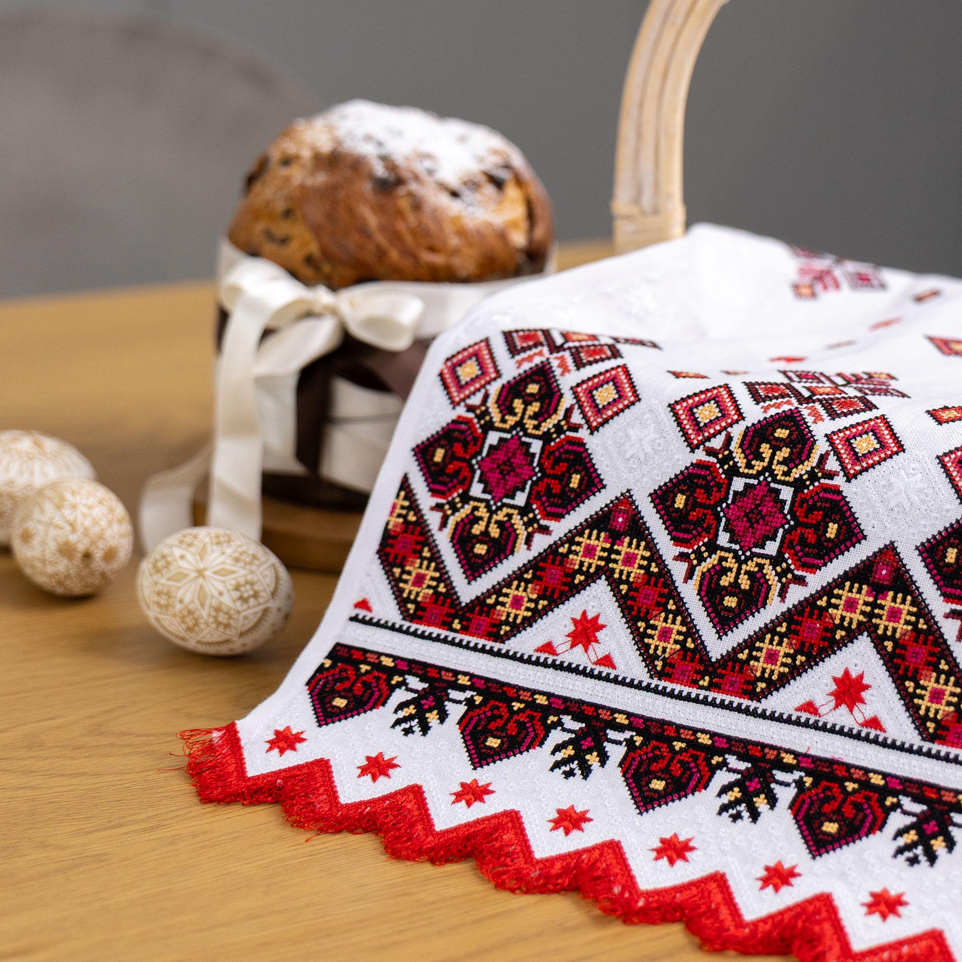 Рушник Великодній 0,67х0,30 м Червоний (828-25/01)