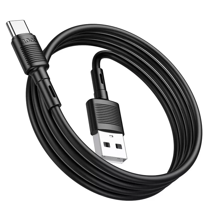 Кабель для зарядки Hoco Type-C Victory charging data cable X83 1 м 3A Чорний - фото 3