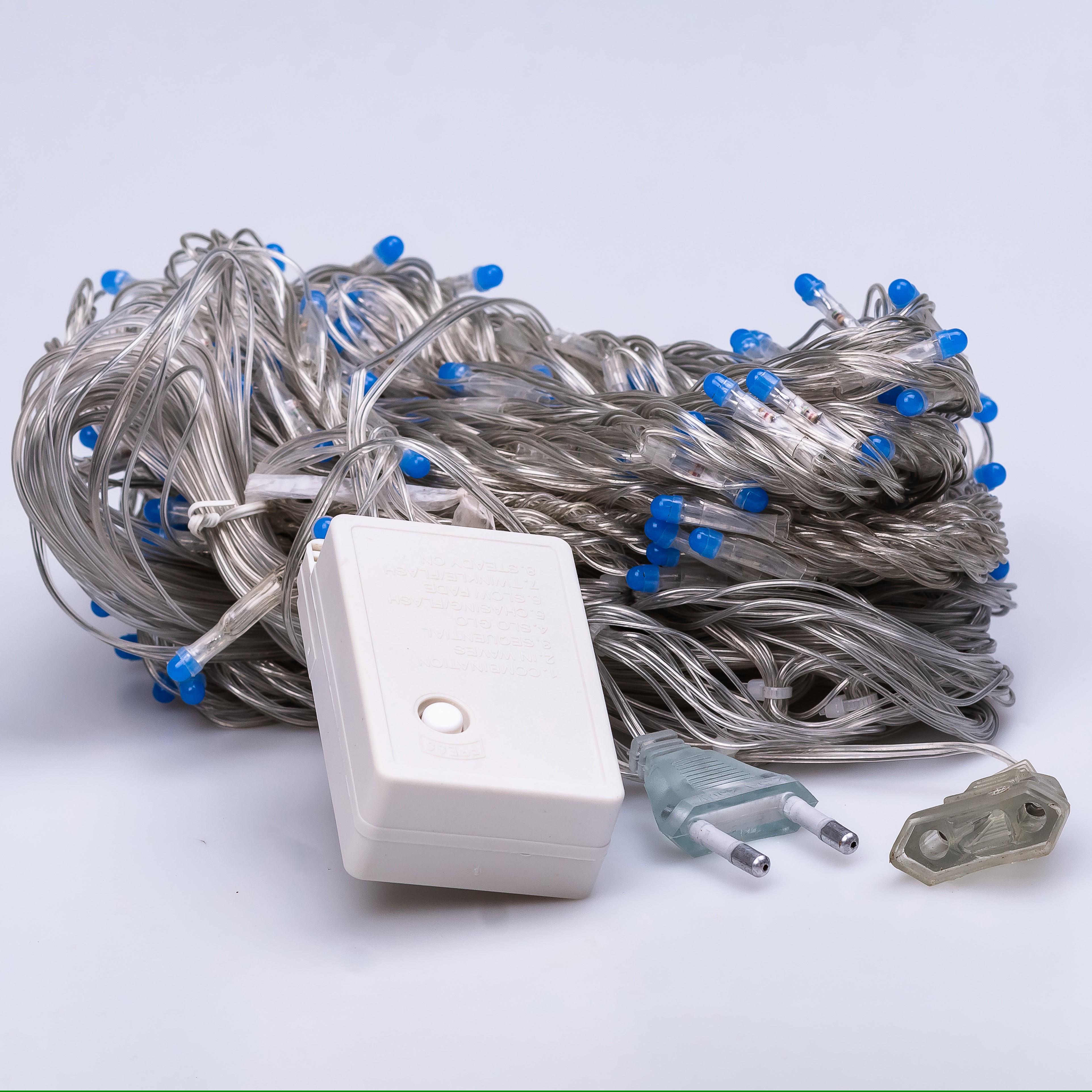 Гирлянда-штора Роса 320 LED 3х2 м Синий (ZWM2320LEDBL) - фото 2 Гирлянда-штора Роса 320 LED 3х2 м Синий (ZWM2320LEDBL) - фото 2