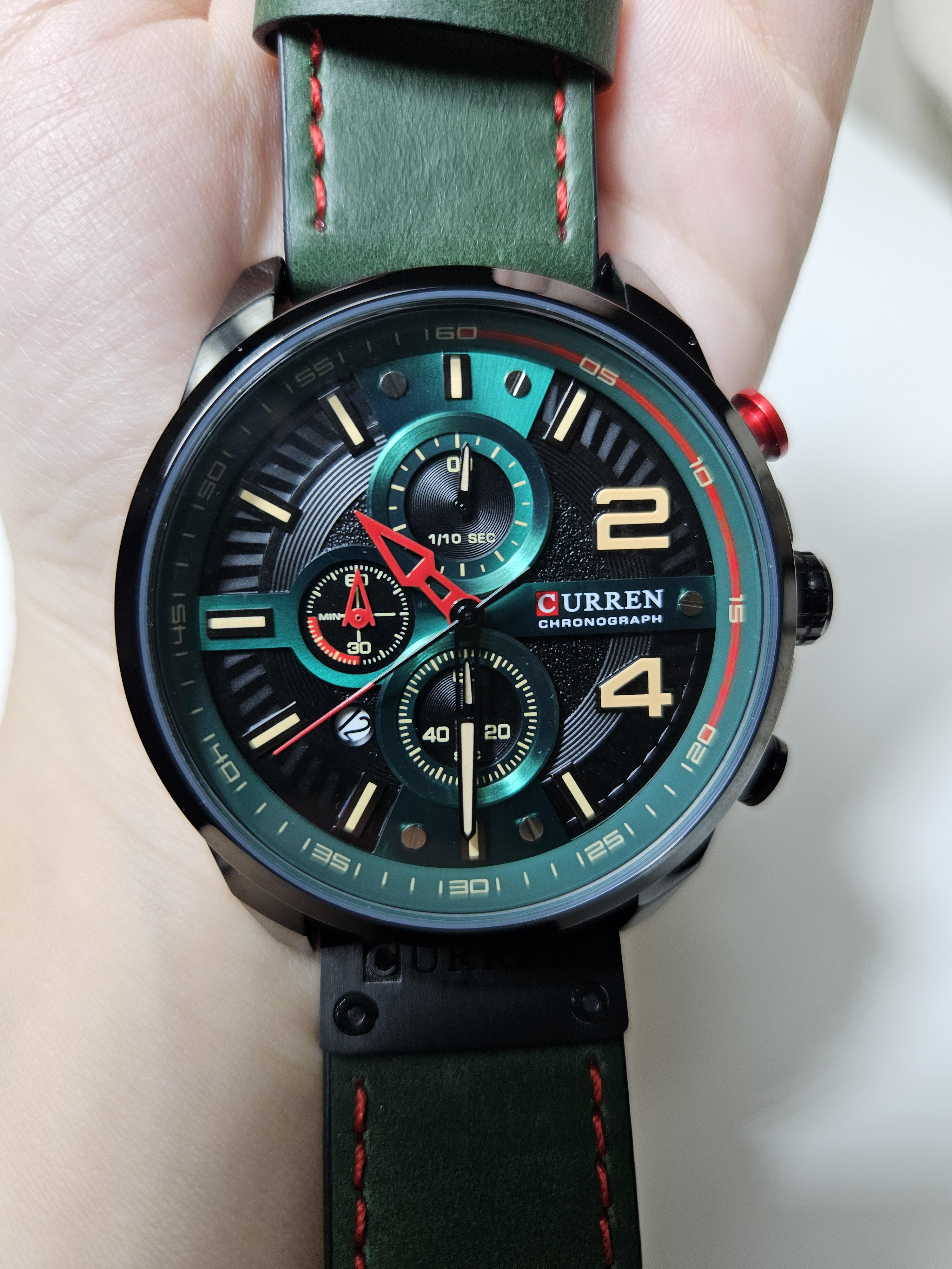 Наручний годинник чоловічий Сurren 8393 Зелений (2300) - фото 2 Наручний годинник чоловічий Сurren 8393 Зелений (2300) - фото 2