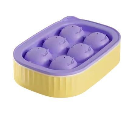 Форма для льоду Куля 6 комірок з кришкою Фіолетово-жовтий (НР051594) - фото 4