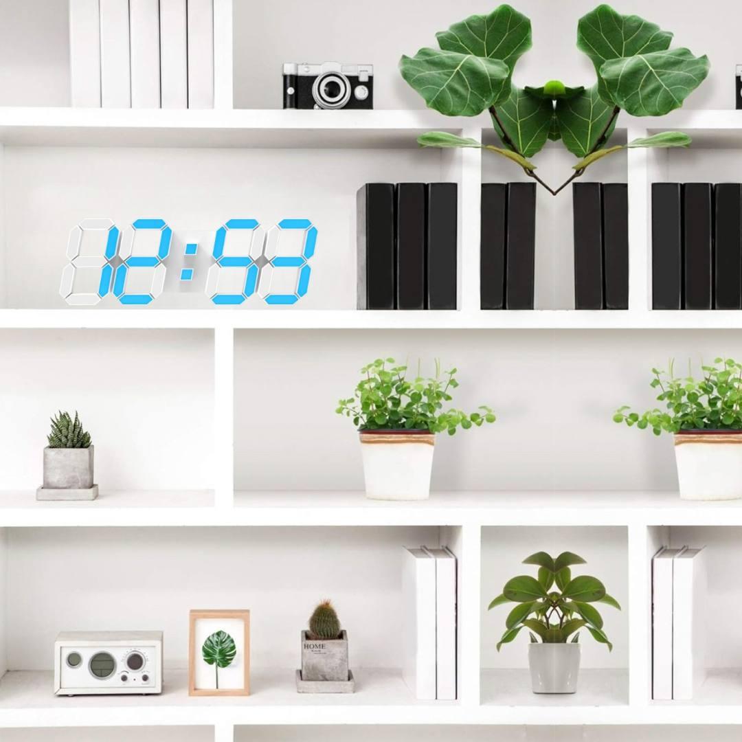 Годинник настільний електронний 3D Bodasan з будильником термометром синє підсвічування Білий (HG3D) - фото 6 Годинник настільний електронний 3D Bodasan з будильником термометром синє підсвічування Білий (HG3D) - фото 6