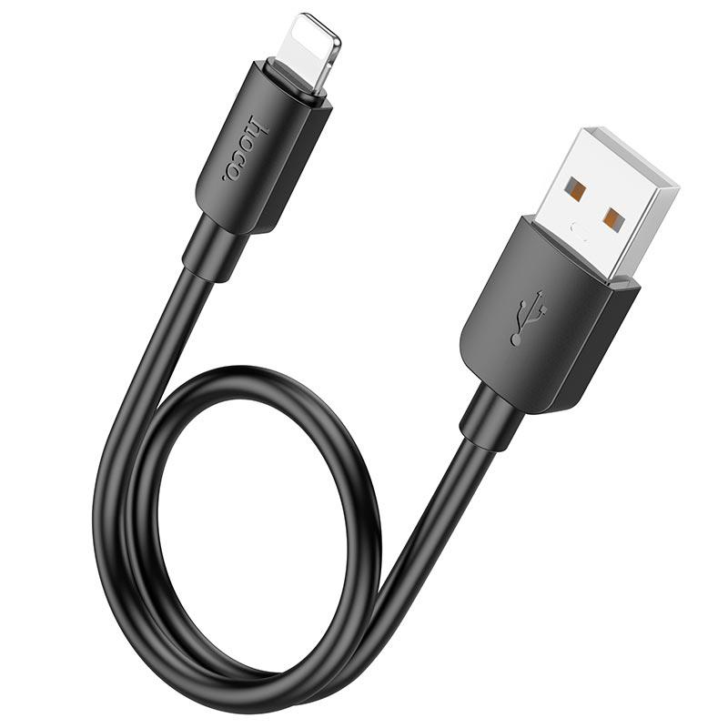 Кабель Hoco X96 USB to Lightning 12W 0,25 м Black - фото 2