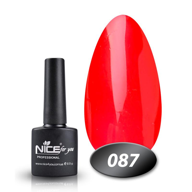 Гель-лак Nice for you Основна палітра 8,5 г №087 Райський червоний - фото 1 Гель-лак Nice for you Основна палітра 8,5 г №087 Райський червоний - фото 1