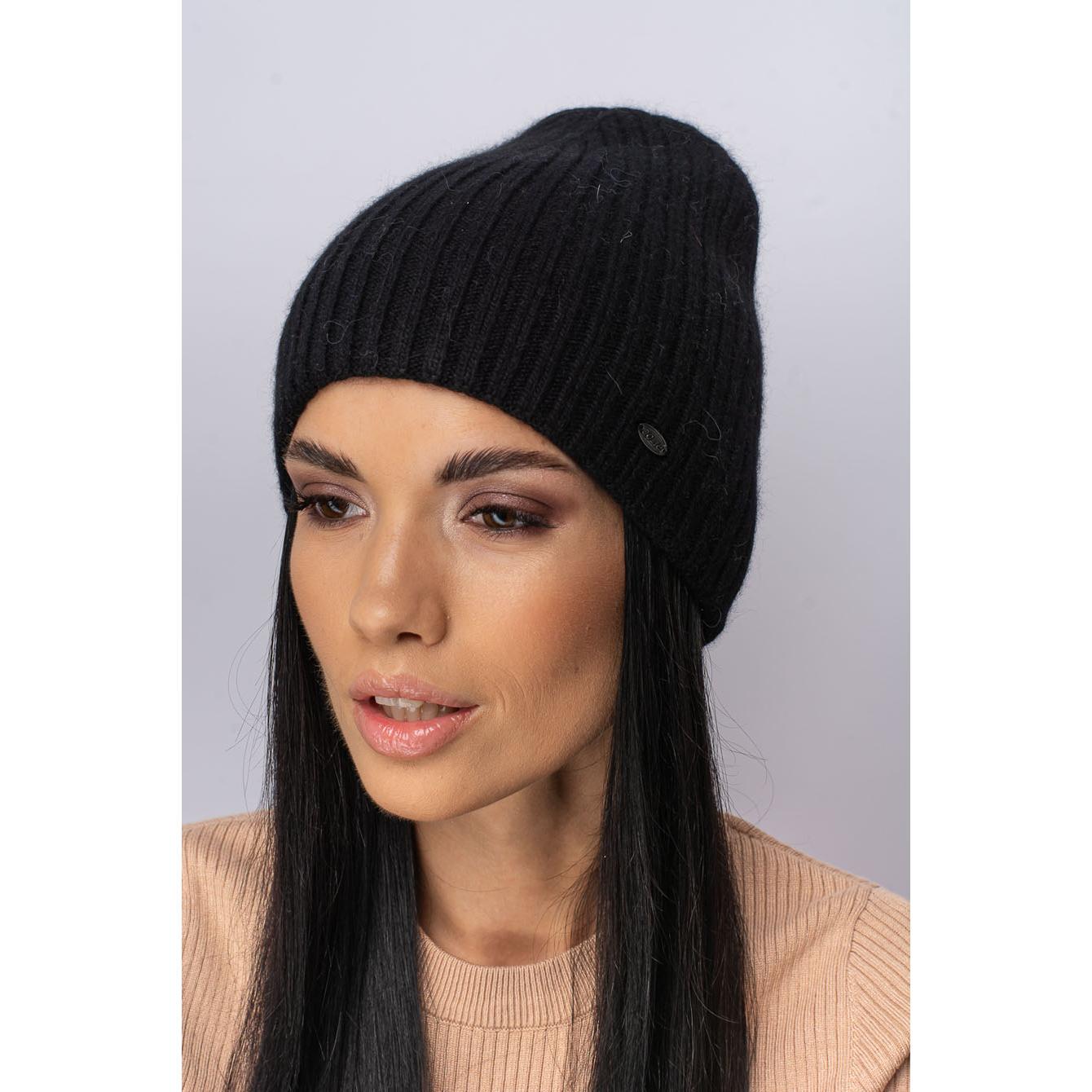 Шапка женская шерстяная Leks Вавилон one size Черный Шапка женская шерстяная Leks Вавилон one size Черный