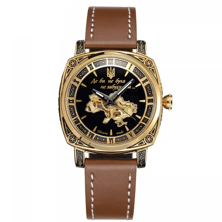 Наручные часы Awarder 021 "Де би не була" Gold/Black/Brown Наручные часы Awarder 021 "Де би не була" Gold/Black/Brown