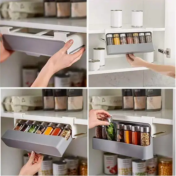 Органайзер підвісний для спецій з баночками 6 шт. - фото 2