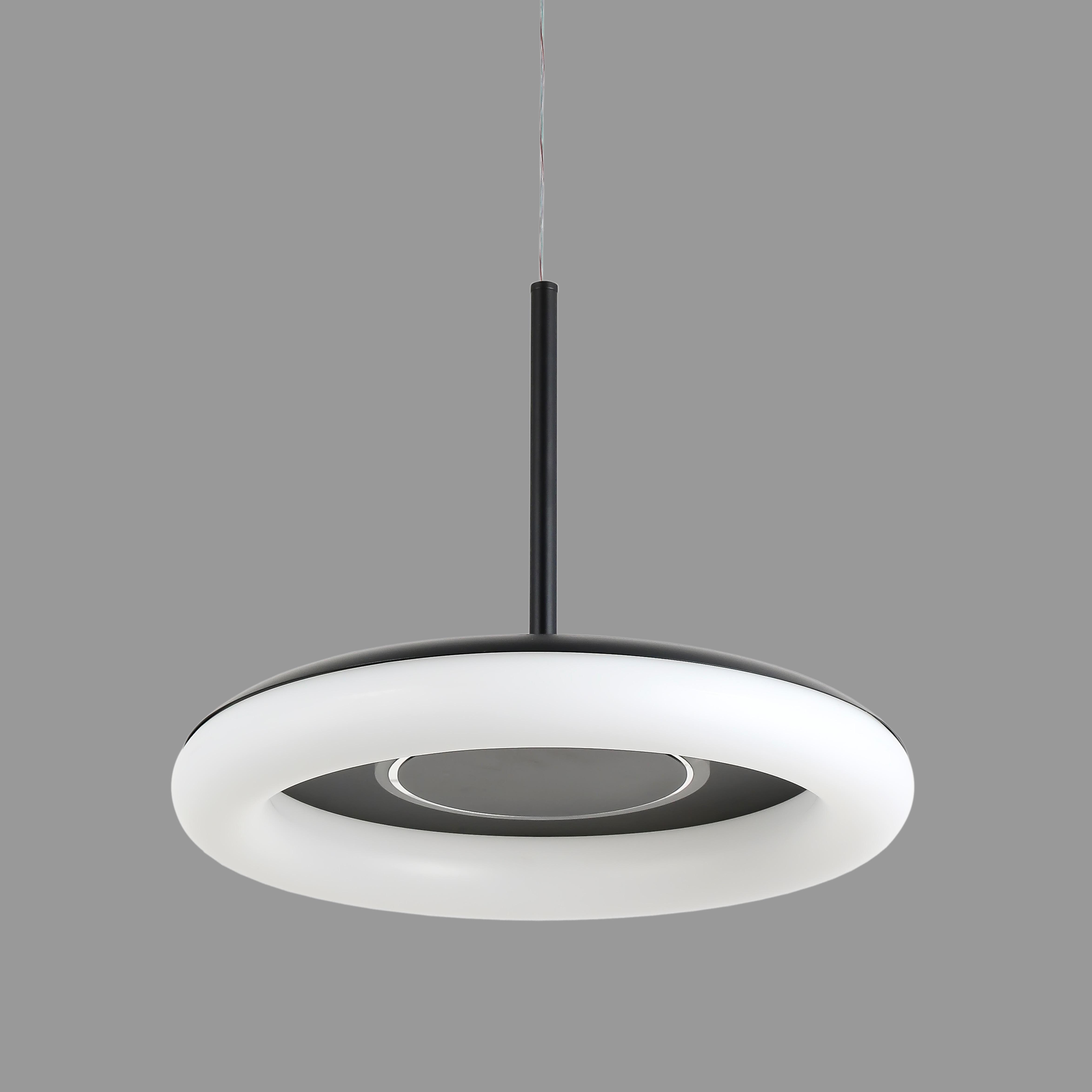 Люстра светодиодная подвесная 60W 40 см Черный (97-MD6006) - фото 4