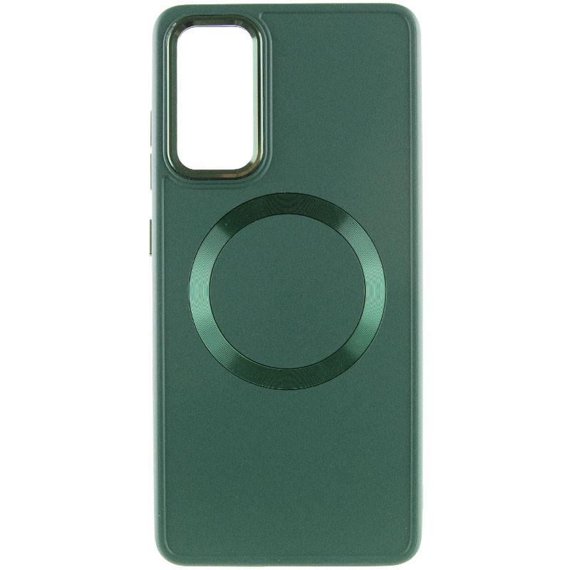 Протиударний TPU чохол Bonbon Metal Style with MagSafe для Samsung Galaxy A35 Зелений / Pine green - фото 2