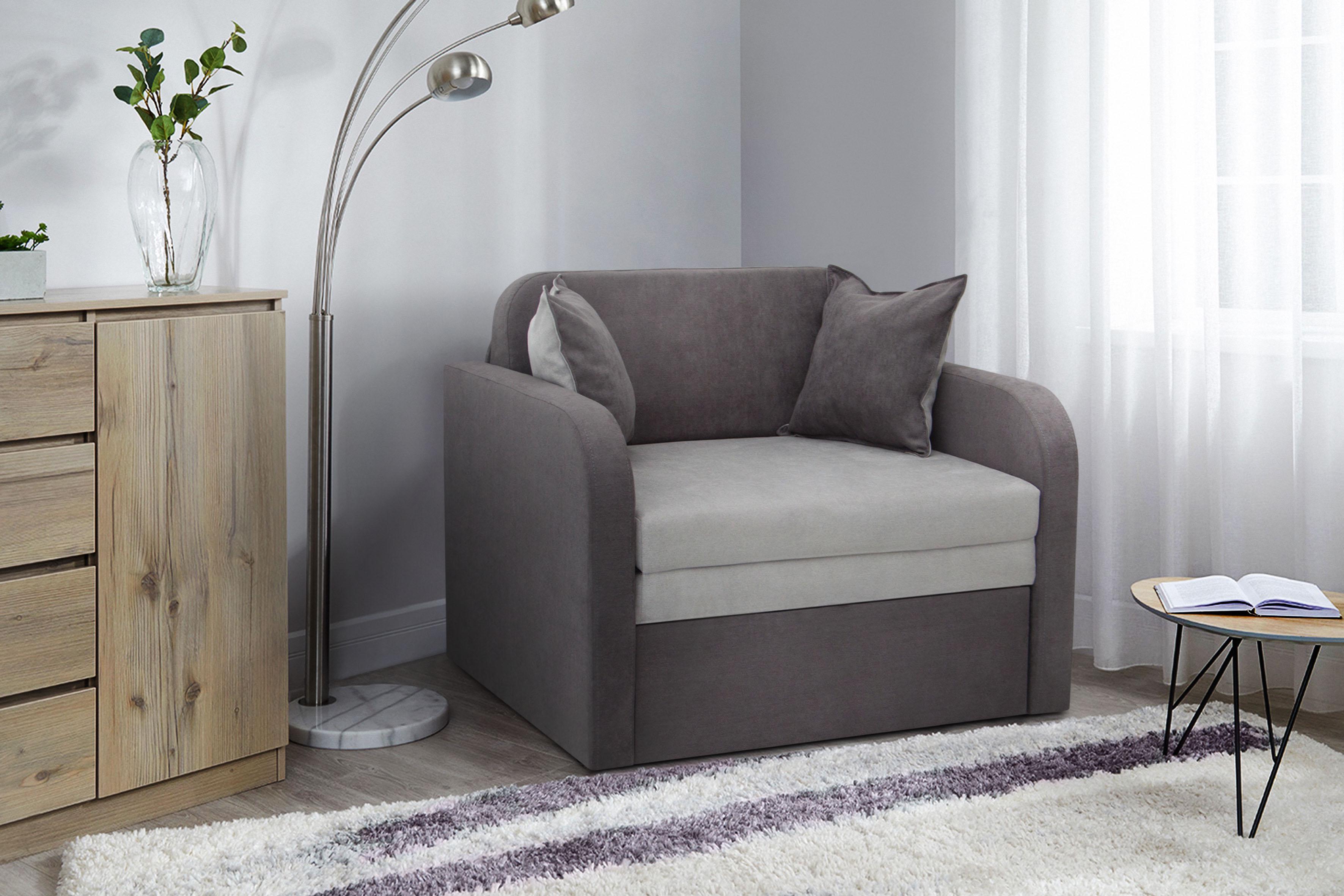 Диван раскладной Comfort Line Карлсон 0,8 Аляска 97/08 Серый/Светло-серый