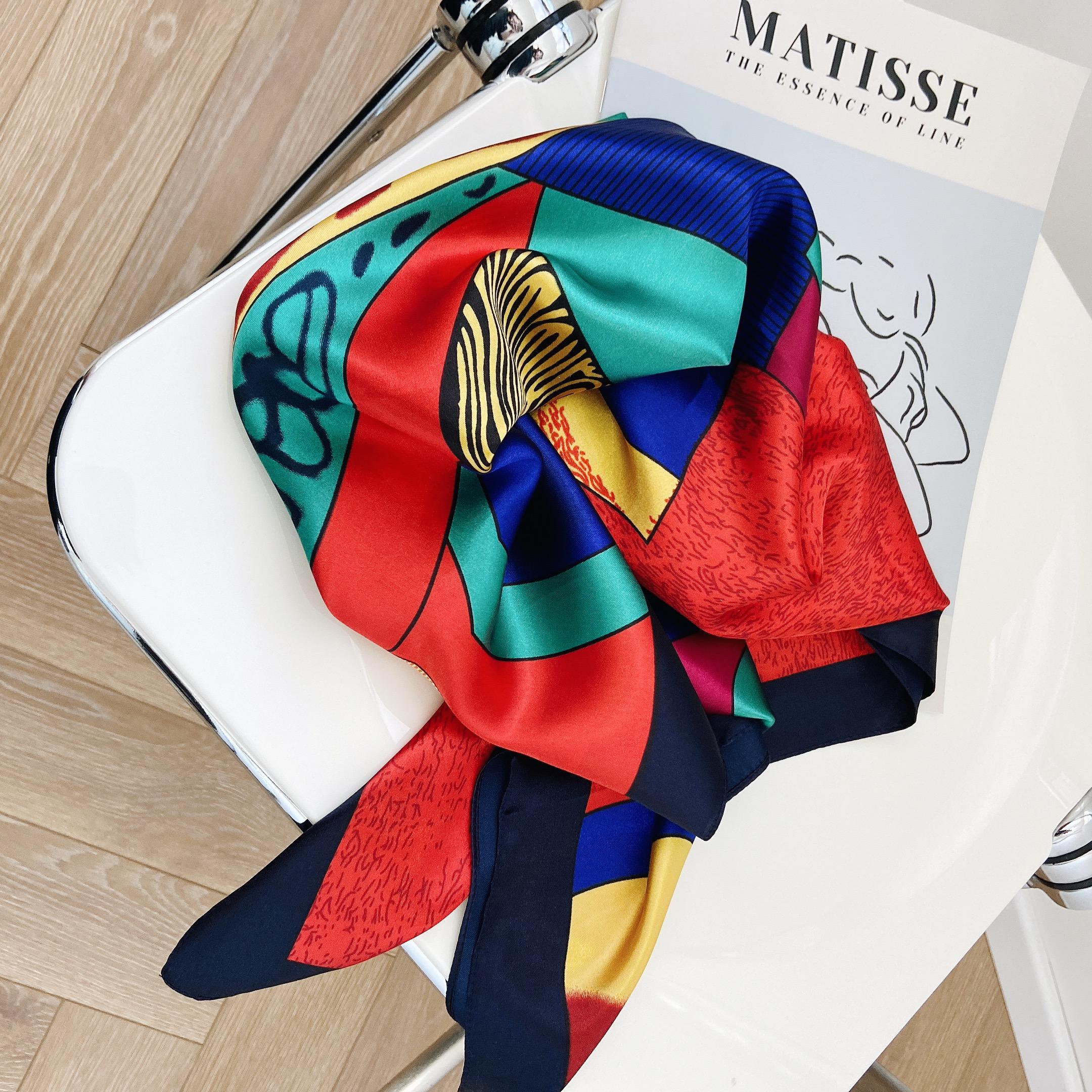 Платок шелковый Mosi Коллекция искусства по мотивам Пикассо 90х90 см Разноцветный - фото 2