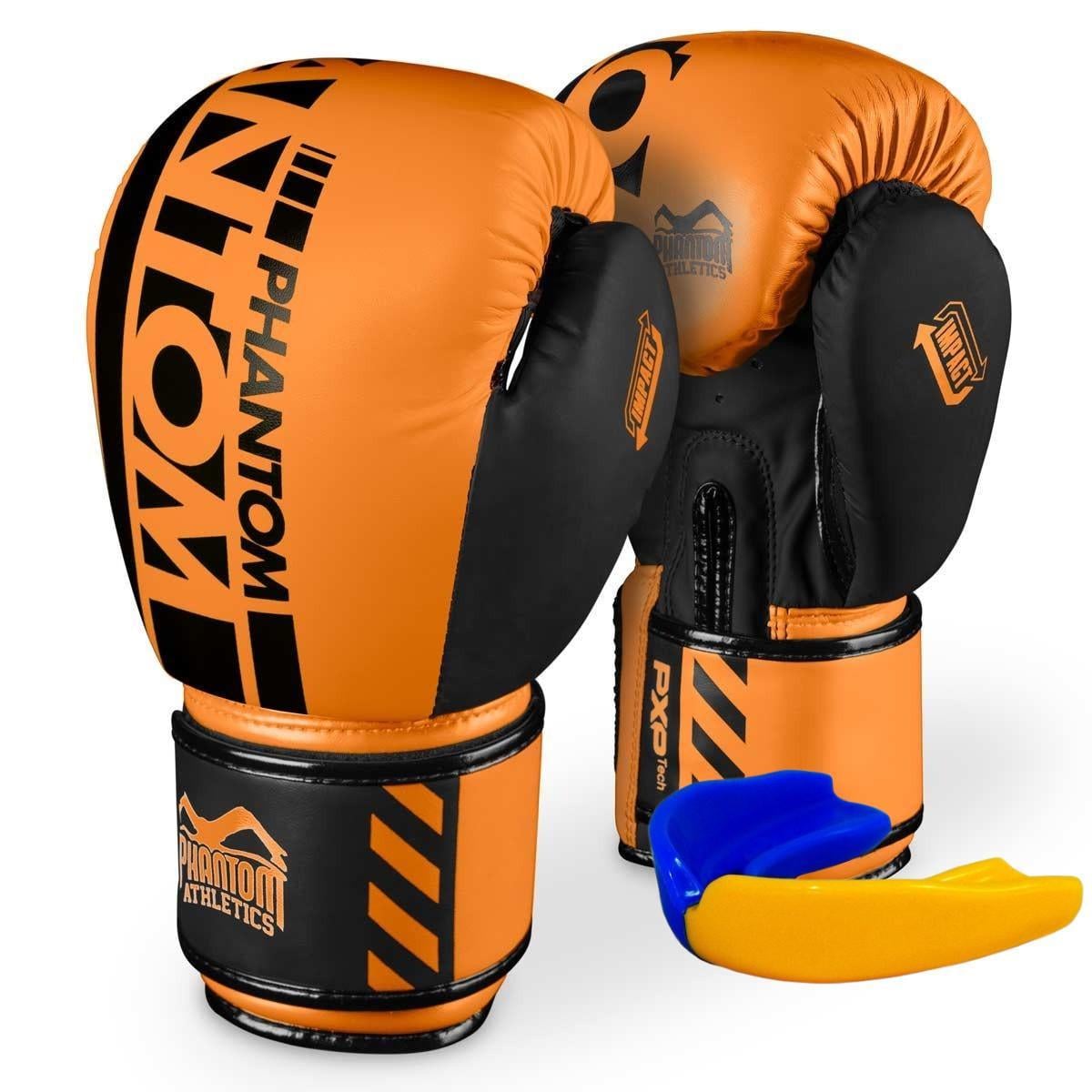 Боксерские перчатки Phantom APEX Neon 12 унций с капой Orange (3070039939)