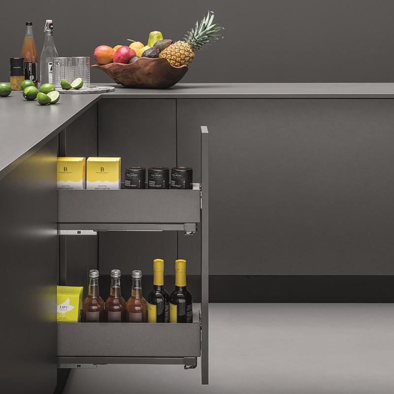 Карго вузьке металевий ліве кріплення Vibo Lamina 150 мм графит (ELQGM152SXLGM) - фото 4