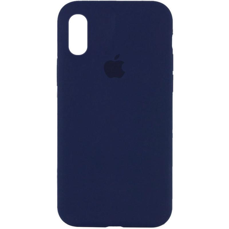 Противоударный чехол Silicone Case Full Protective AA для Apple iPhone XR 6.1" Синий/Deep navy