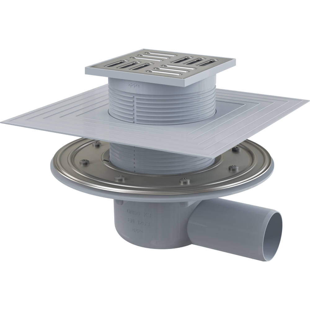 Трап для душа Alca Plast APV1324 с сухим затвором 105x105 мм (88092)