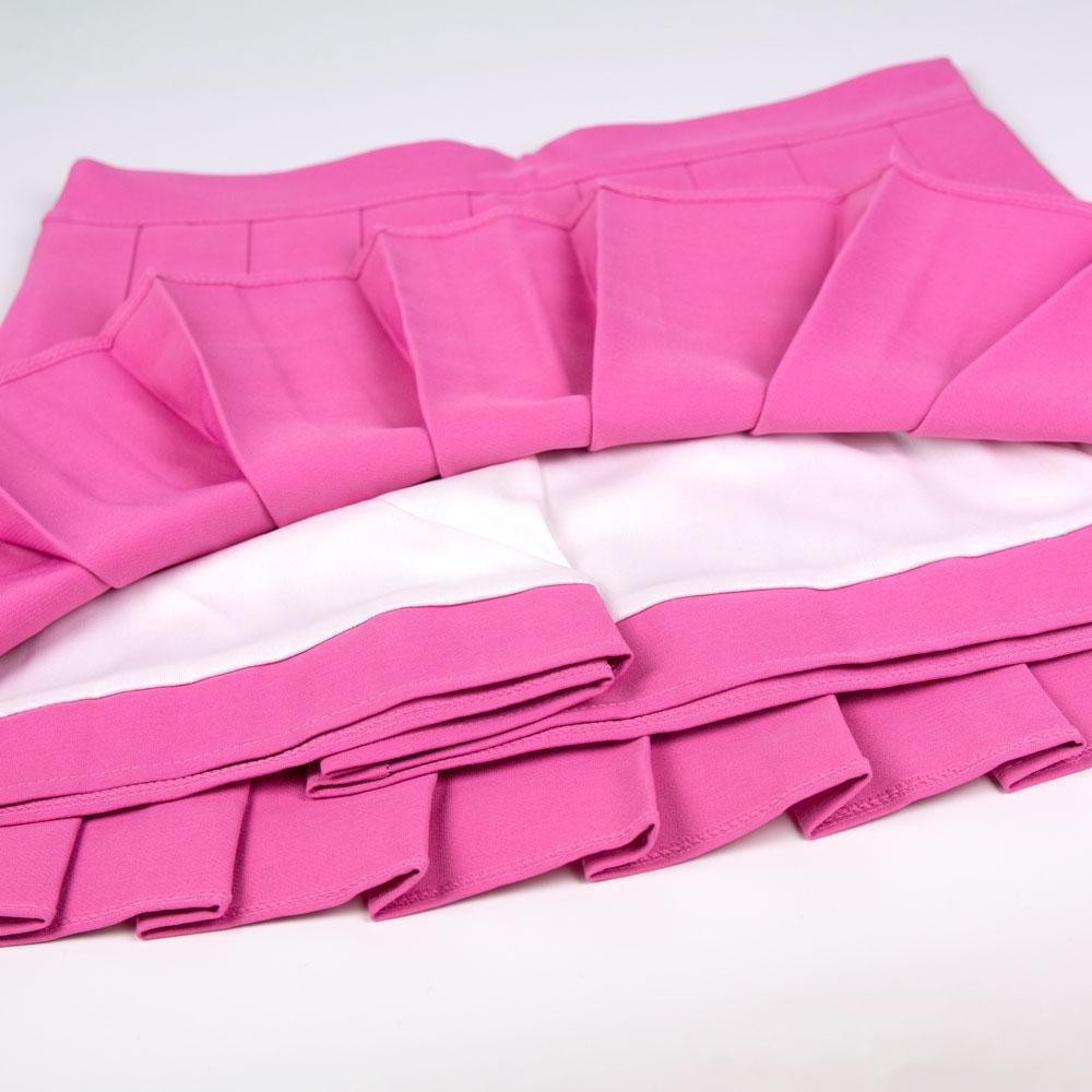 Спідниця міні у складку з шортиками XL Малиновий (17229512) - фото 3 Спідниця міні у складку з шортиками XL Малиновий (17229512) - фото 3