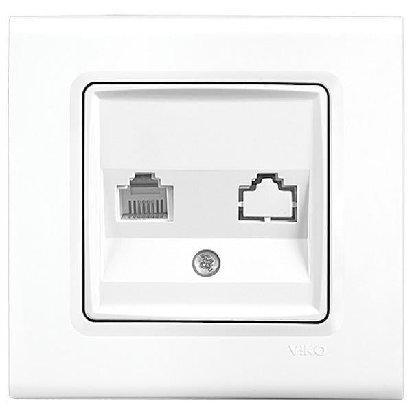 Розетка комп'ютерна Viko Linnera Білий (00000012537)