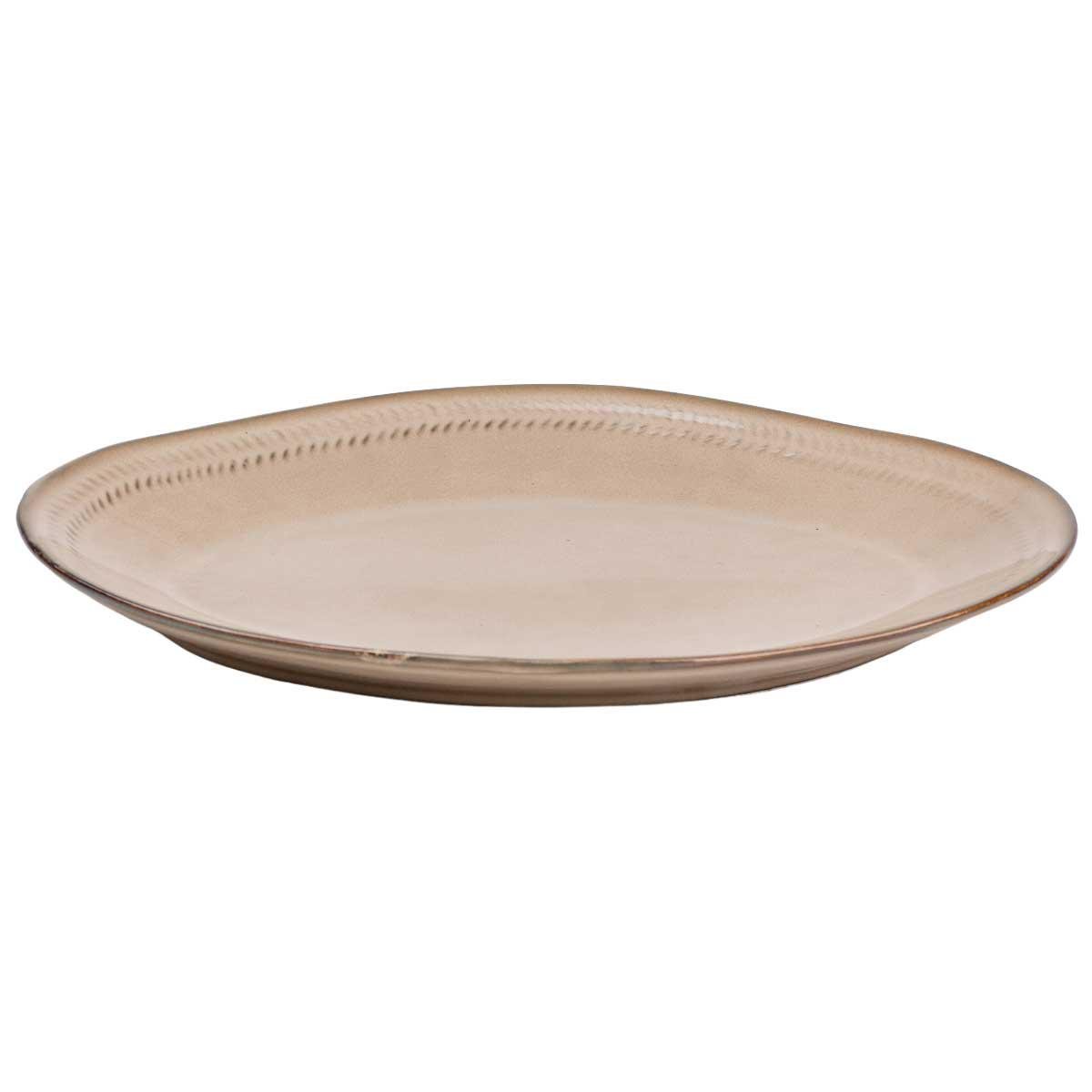 Блюдо сервірувальне HP23380 керамічне овальне 33,5х23 см Бежевый (4648)