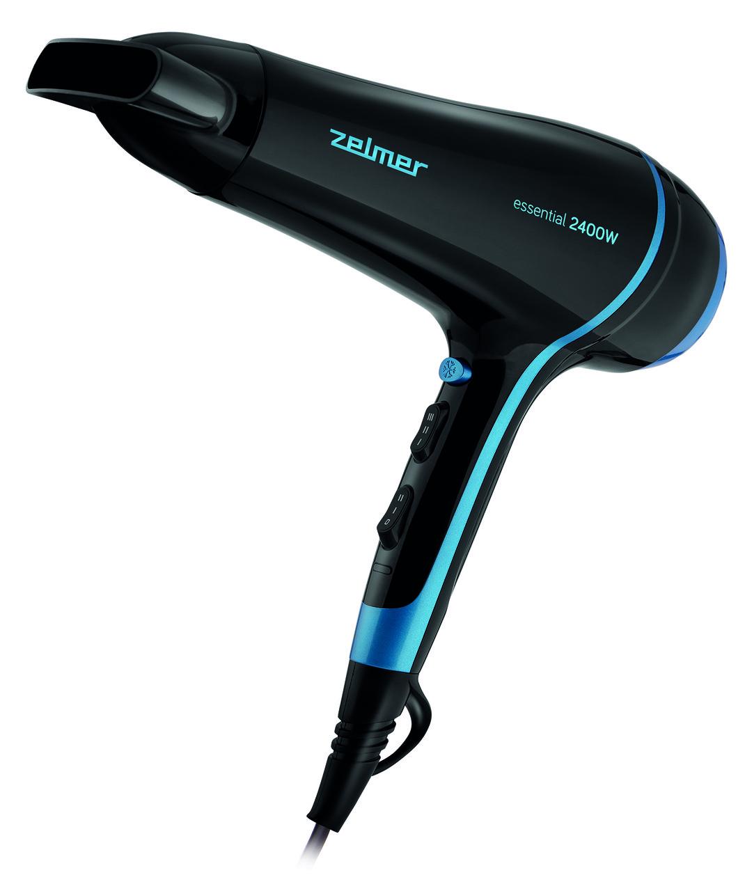 Фен для сушки волосся Zelmer ZHD-8350 2400 Вт Чорний/Блакитний