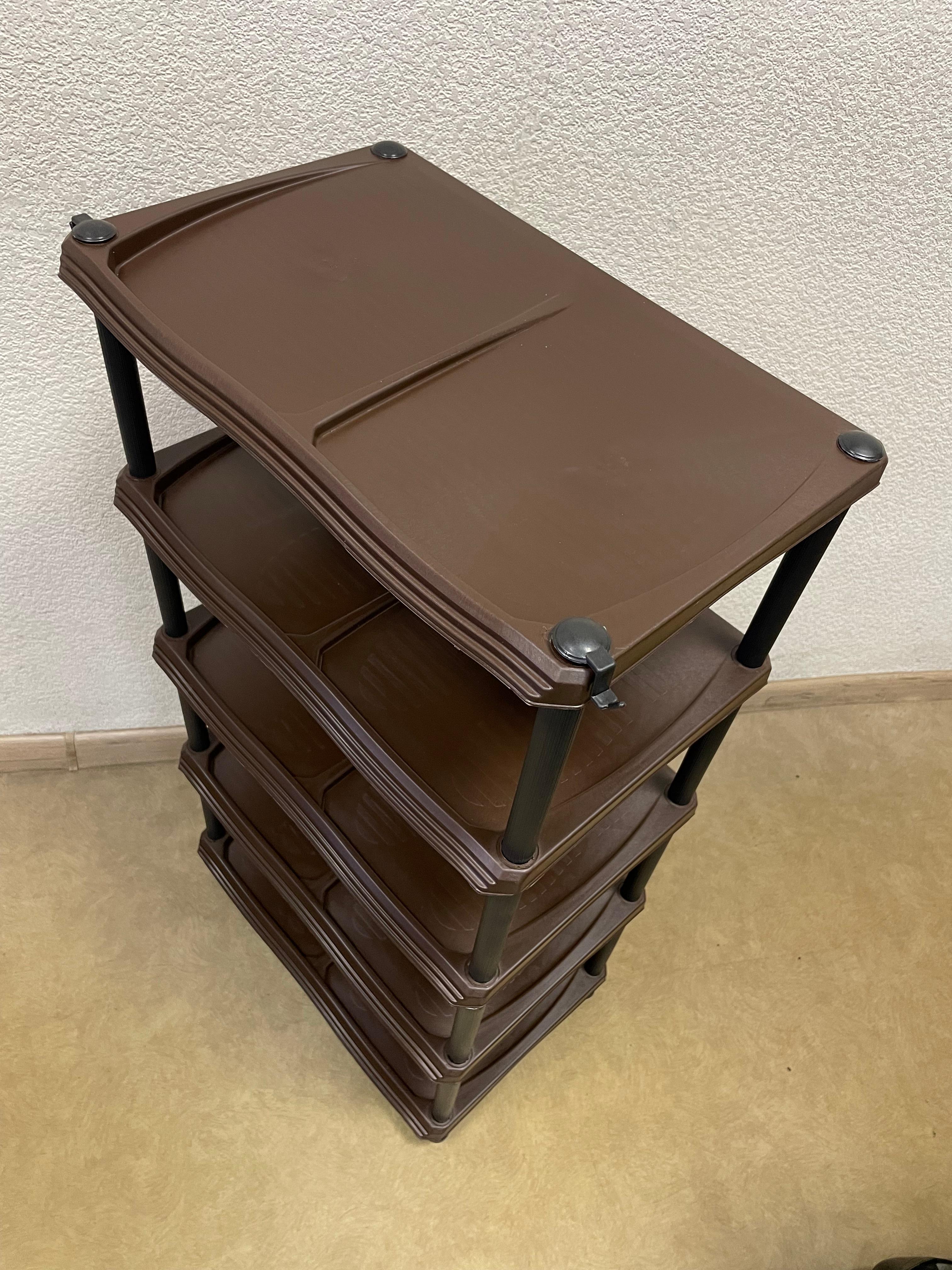 Поличка для взуття ENJOY 5 ярусна 88х48х30 см Коричневий (4809338) - фото 5 Поличка для взуття ENJOY 5 ярусна 88х48х30 см Коричневий (4809338) - фото 5