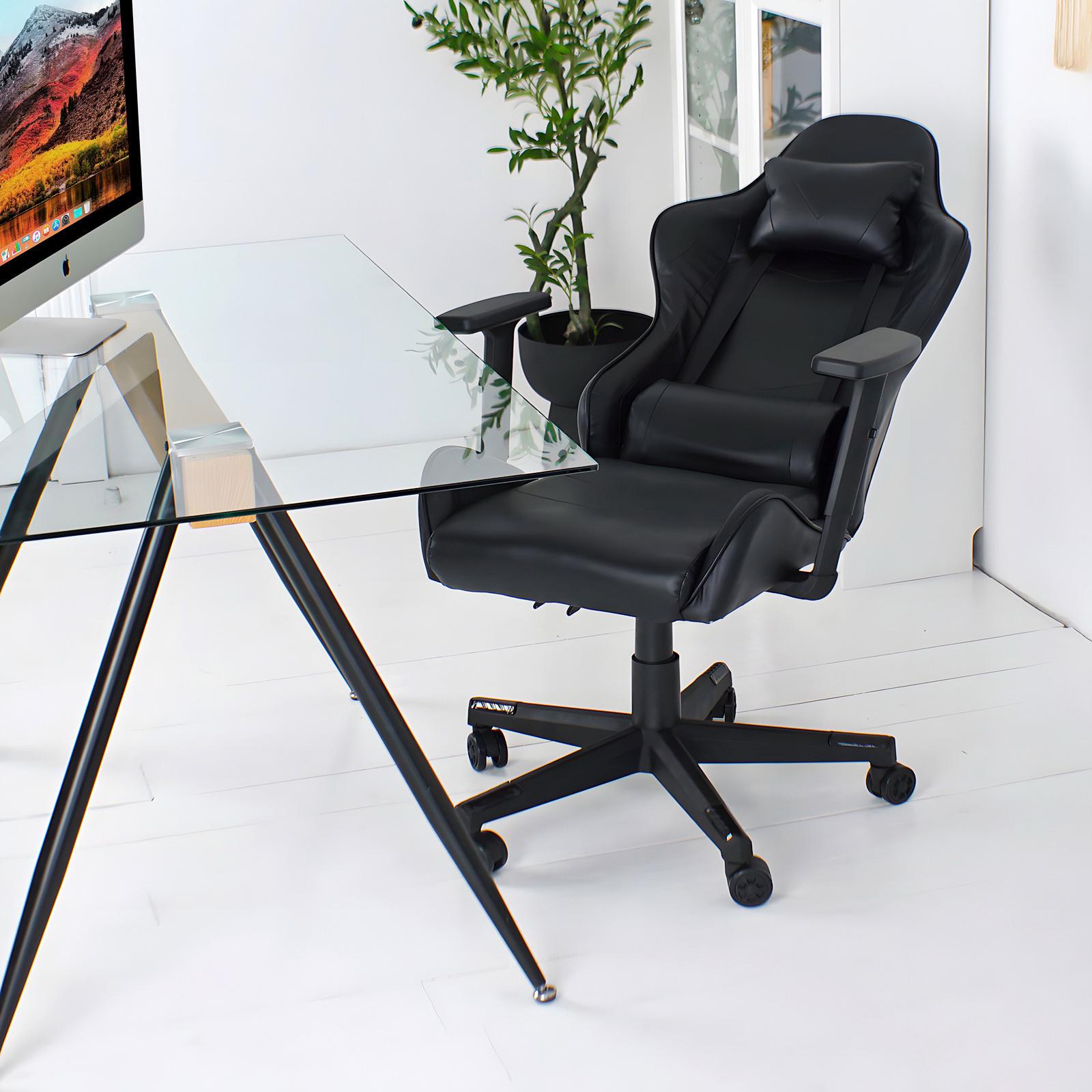 Крісло ігрове комп'ютерне для офісу та дому 4Points XT з подушками Чорний (40043) - фото 2 Крісло ігрове комп'ютерне для офісу та дому 4Points XT з подушками Чорний (40043) - фото 2