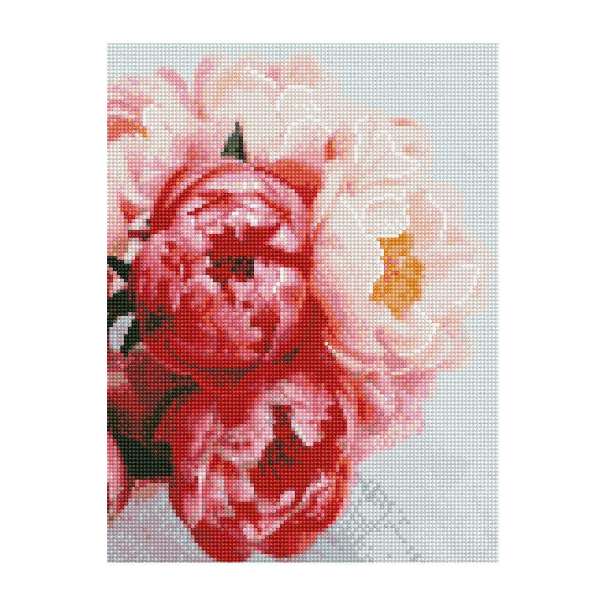 Алмазная мозаика Strateg Цветущие пионы 30х40 см (Str-HX046)