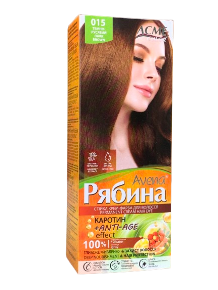 Краска для волос Рябина Avena 015 Темно-русый (93450)