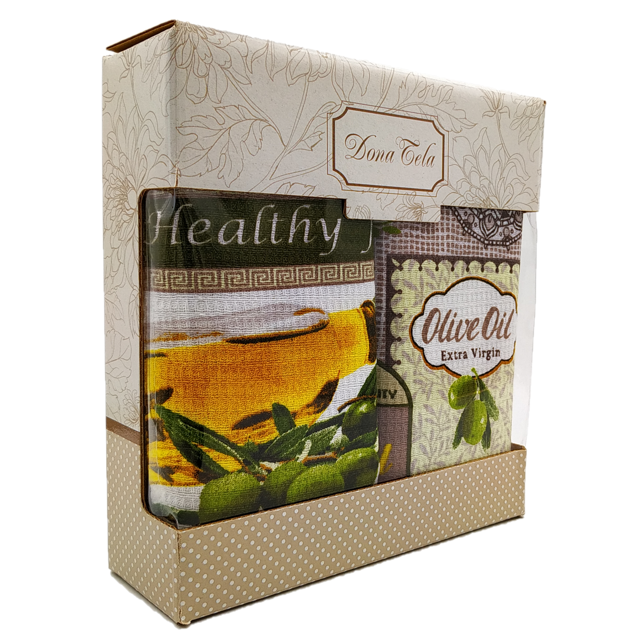 Набір вафельних рушників для кухні Luxyart KitChen Towel "Оливка" 35х70 см 4 шт (LS-757)