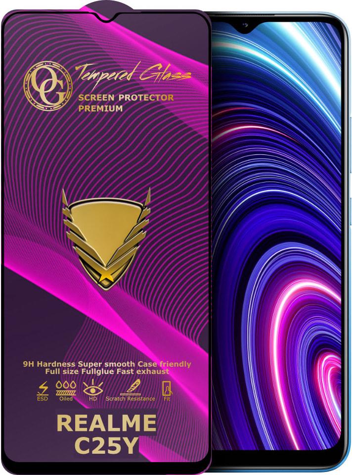Стекло защитное GoldenArmor Realme C25Y Full Glue (32309)