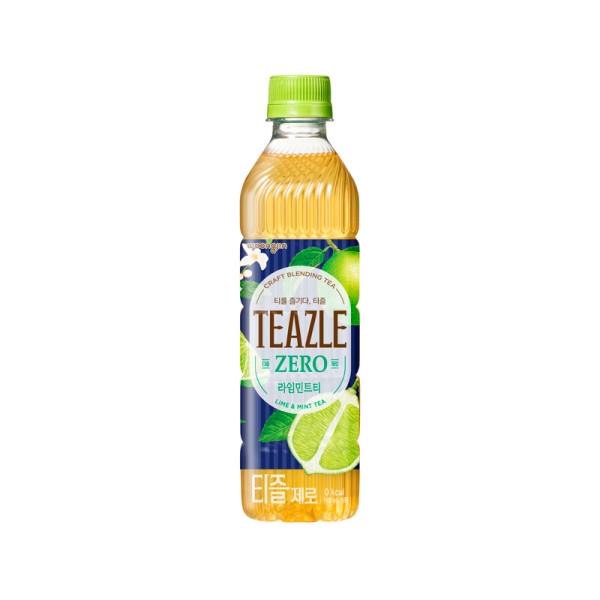 Чай корейский Woongjin Teazle Zero Lime & Mint tea PET лайм и мятный чай без сахара 500 мл