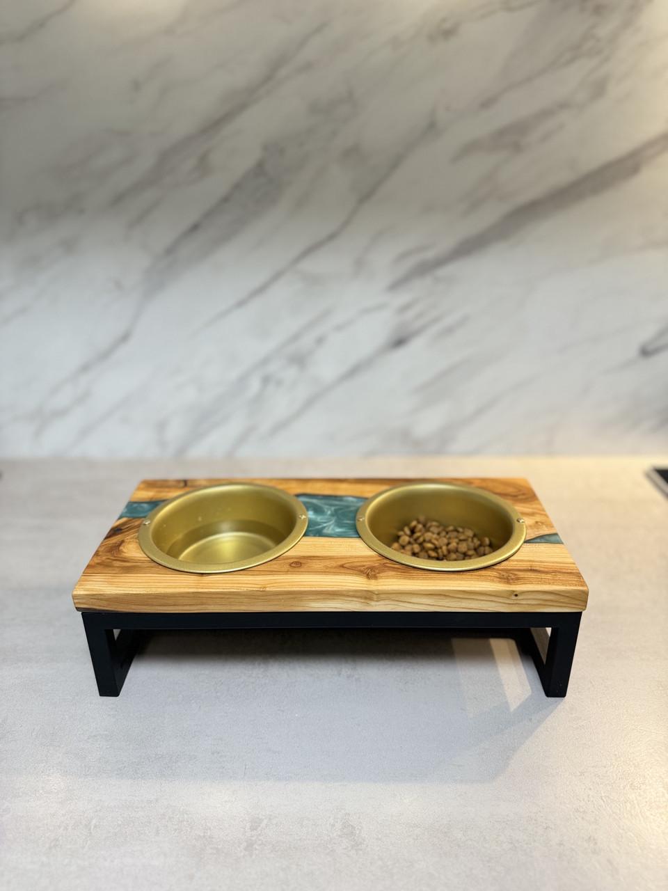 Кормушка для кошек EPOXY WOOD L Ocean (2467079550) - фото 6 Кормушка для кошек EPOXY WOOD L Ocean (2467079550) - фото 6