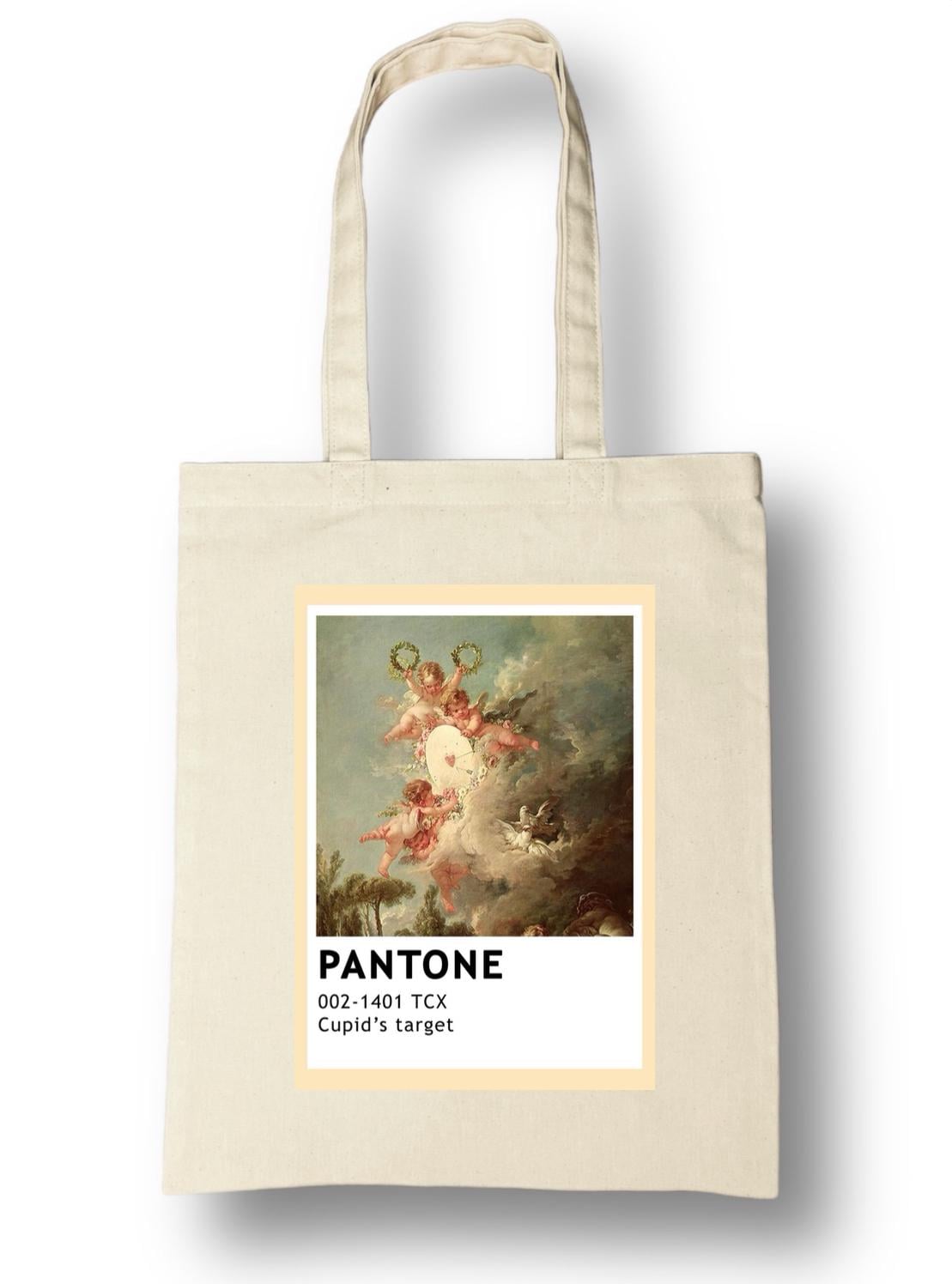 Еко-сумка універсальна бавовняна eSTetdruk принт Pantone Cupid's target 35x41 см Бежевий (ST0120)