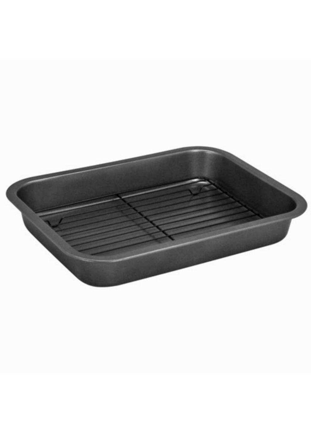 Противень для запекания Stenson MH-4438 с решеткой для гриля 39х29х6 см Черный (MH4438) - фото 1 Противень для запекания Stenson MH-4438 с решеткой для гриля 39х29х6 см Черный (MH4438) - фото 1