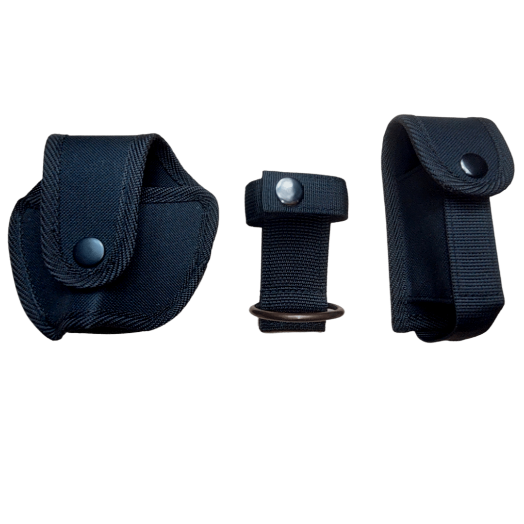 Комплект поліцейського ВОЛМАС чохол для наручників/чохол для газового балончика Терен-4/тримач кийки з поліестеру (КП-5)