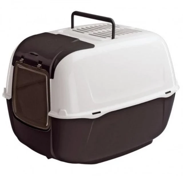 Туалет для кошек Ferplast Prima Cabrio 52,5х39,5х38 см Черный/Белый (72053899)