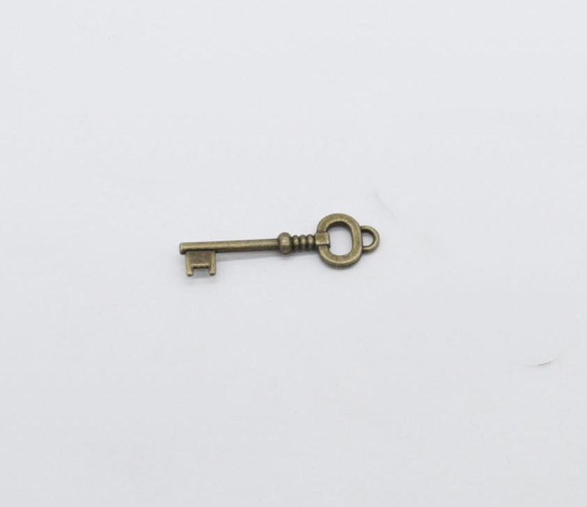 Подвеска фигурная металлическая Ключик 3 см Старая латунь (322117829)