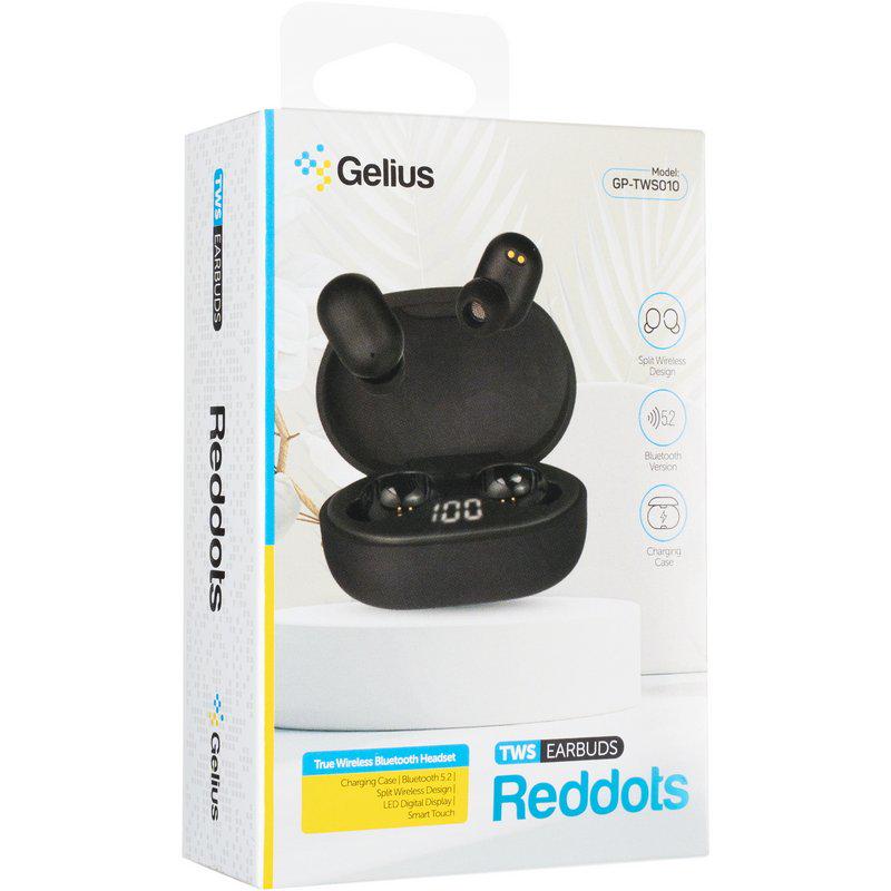Наушники беспроводные Gelius Reddots GP-TWS010 TWS Black (82297) - фото 14 Наушники беспроводные Gelius Reddots GP-TWS010 TWS Black (82297) - фото 14