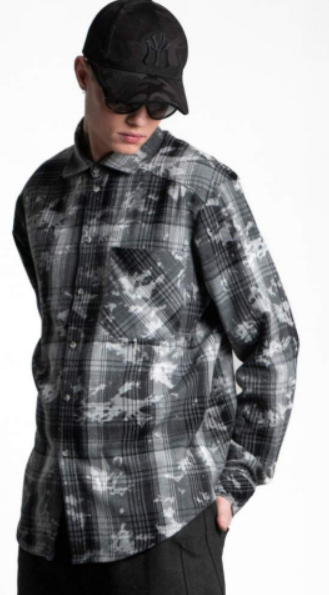 Рубашка для мальчика в клетку фланель 158 см Серый (F656546456745)