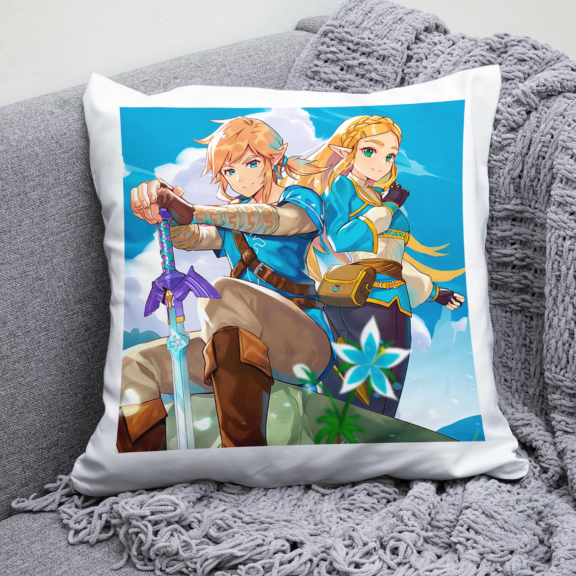 Плюшевая подушка квадрат с принтом игры The Legend of Zelda "2