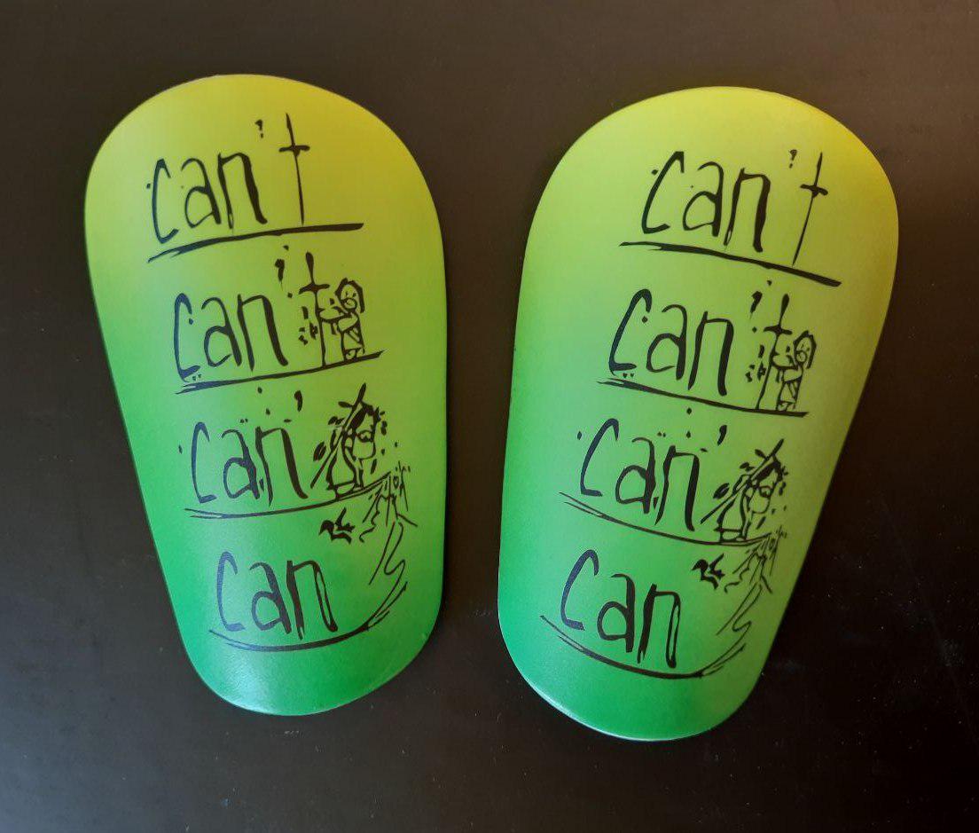 Щитки футбольные Can 10x6 см S Зеленый (ПМ115-2)