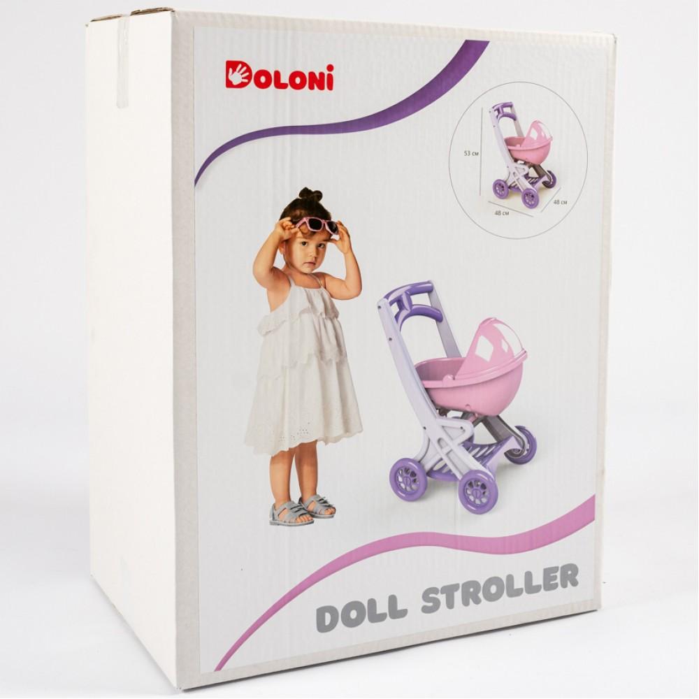 Тележка для кукол Doloni Toys с люлькой 53х48х48 см Розовый (0121/04) - фото 3