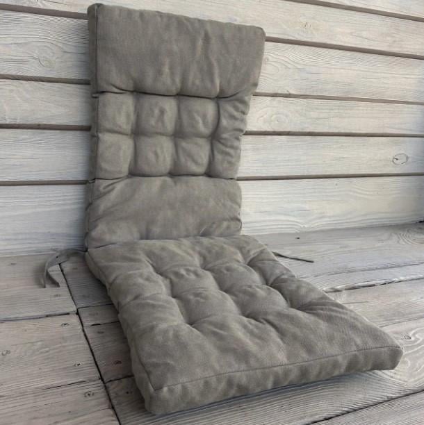 Подушка для стульев Decorator Copo двойная на завязках 40х120х7 см Тауп (84-098)