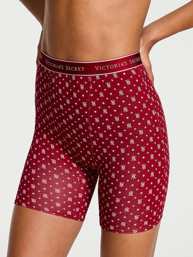 Трусики Victoria’s Secret Logo Cotton High-Waist Boxer Brief S Красный (27185232)
