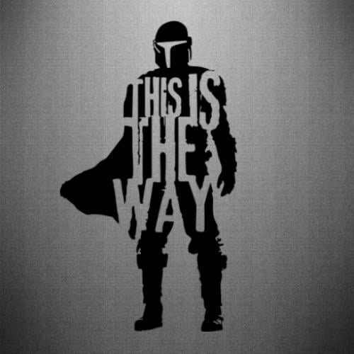 Наклейка Din Djarin This Is The Way 25,7x45 см Черный (21563191)